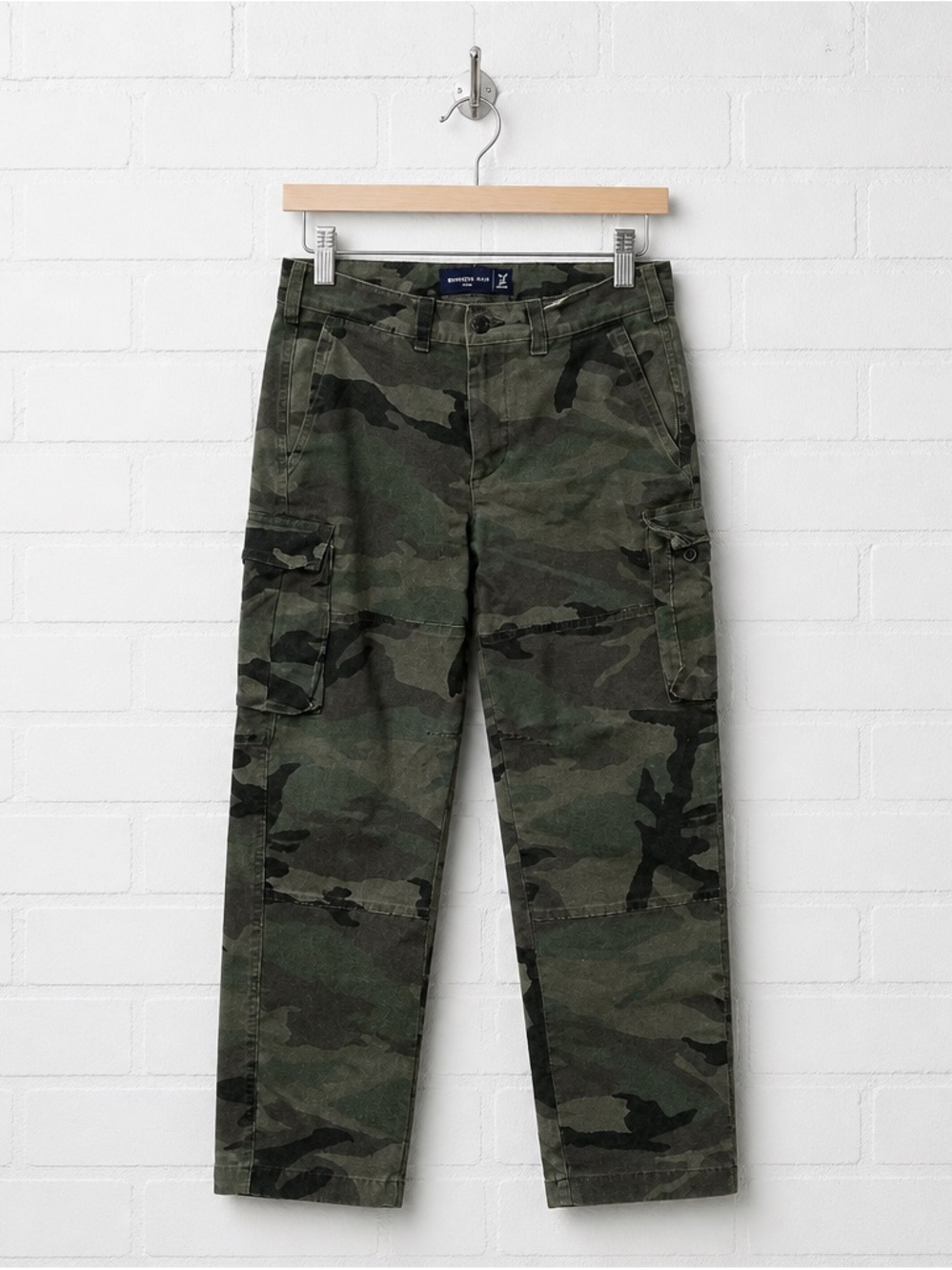 Abercrombie & Fitch Men's Cargo Pants Size 30x30 Green Camouflage Stretch Cotton